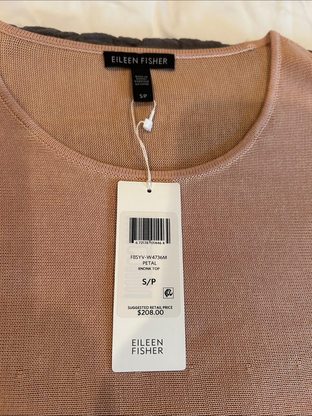 Eileen Fisher Dusty Peach Long Sleeve Tunic